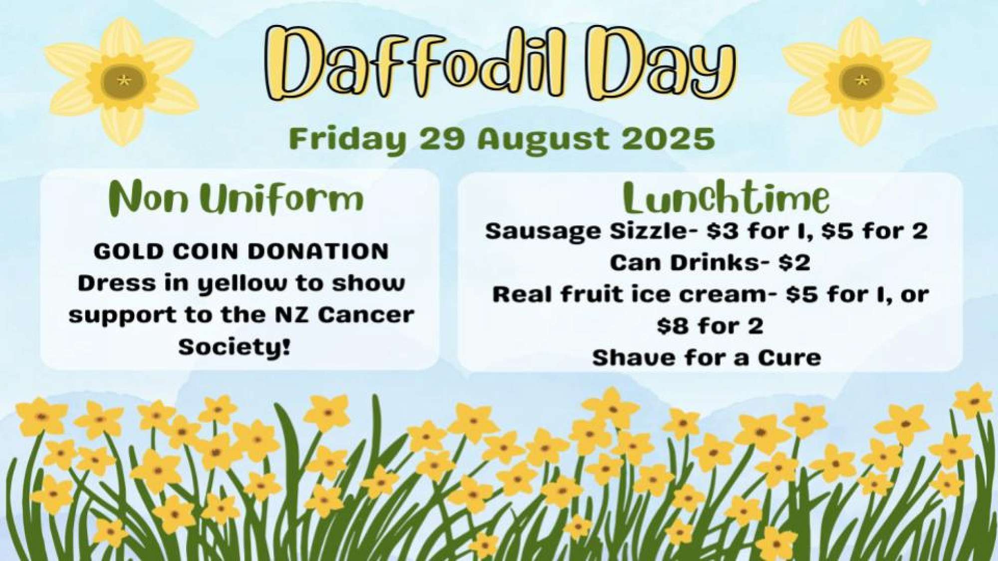 Daffodil Day - Friday 29 August