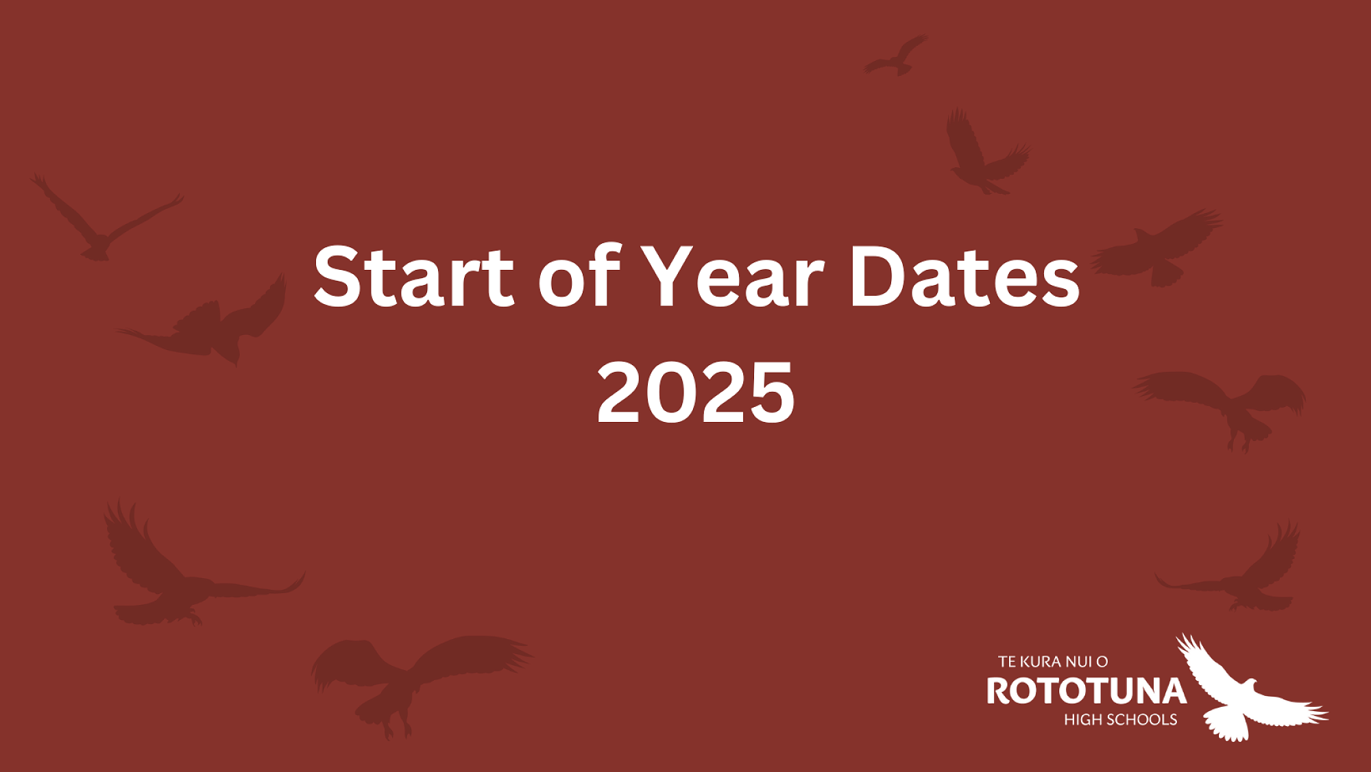 Important Dates for 2025