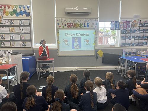 Tirzah presents to the class. She even watched TED talks to help her prepare!