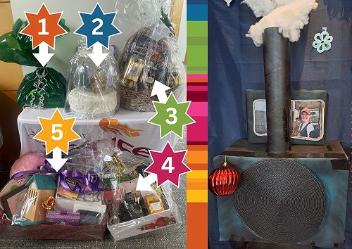 Raffle Prizes and Xmas door