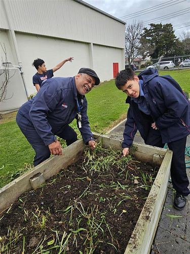 Andre getting his hands dirty