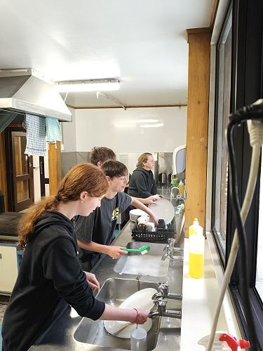 Group 3 on dishes duty