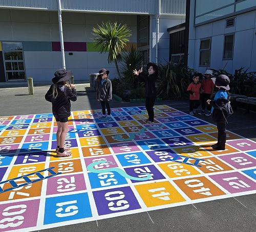 Giant snakes and ladders!