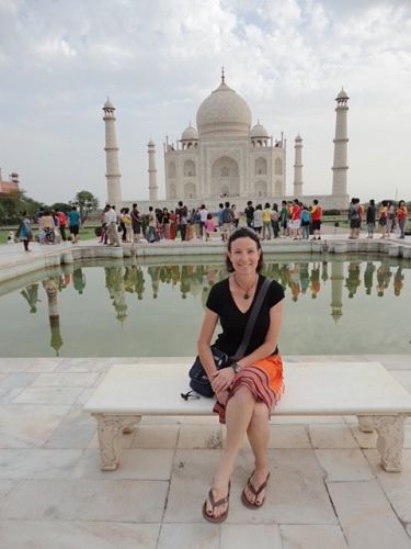 At the Taj Mahal.