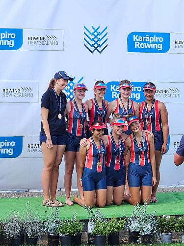 U15 Coxed Eight ( minus Lola and Millie who had to jump straight into the four to then go on and win silver)