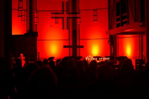The congregation at St Paul's Cathedral before the Tenebrae Service