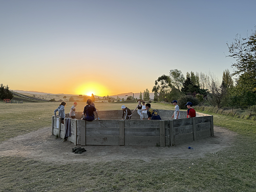 Gaga ball pit at Year 8 camp