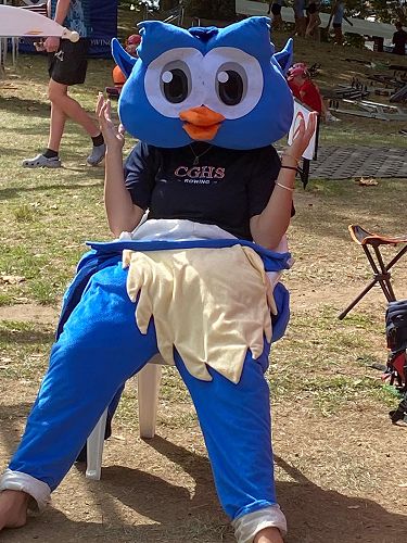 Cee Gee relaxing before the mascot dance off