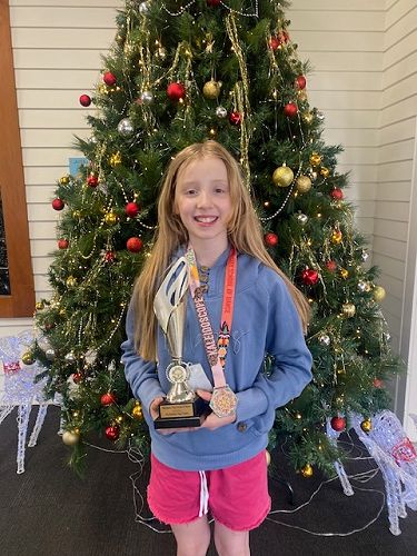 Chelsea with her 'Most Improved Ballet Dancer' Award