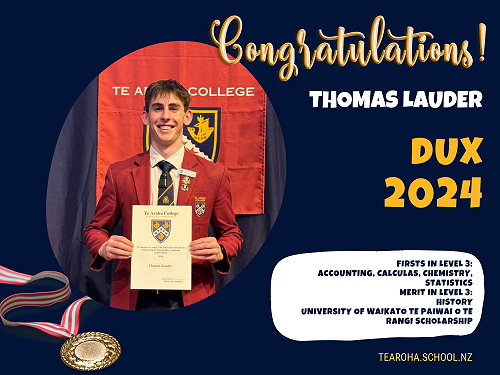 Te Aroha Dux 2024 - Thomas Lauder