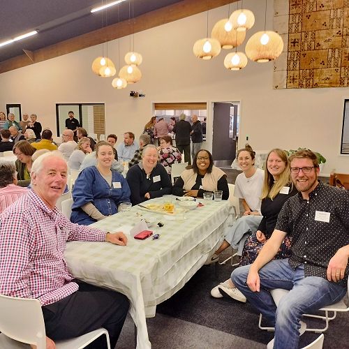 One of many tables at the pre-Conference evening meal.