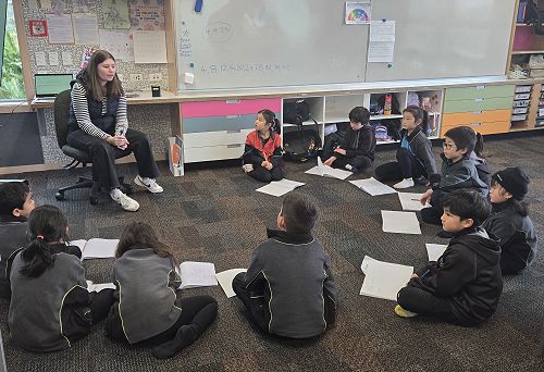 A maths group in Koru Hub