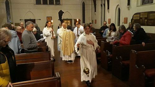 Gospel reading at All Saints Maundy Thursday