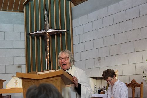 The Venerable Jan Clark gives the address