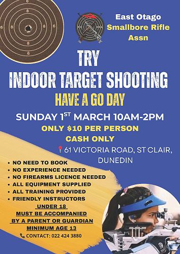 East Otago Smallbore Rifle Association Open Day