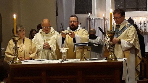 Rev'd Ruth Doig, Rev'd Brian Kilkelly, Fr. John Graveston, Fr. Tony Curtis