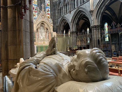 In repose within St Mary's Cathedral, Edinburgh.