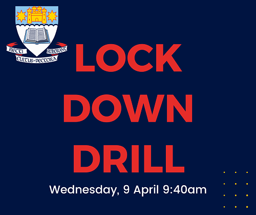 Lockdown drill notification