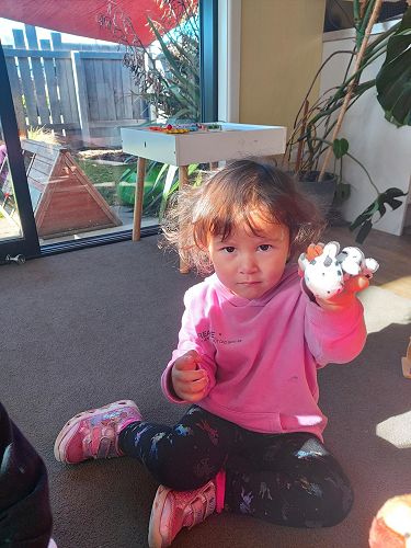 Natalie joining in with Old MacDonald has a Farm