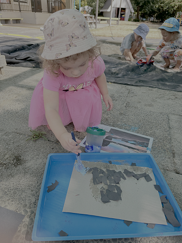 Ellie creating at Sumner