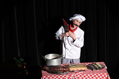 Chef Louis - how he loves "les poissons"!