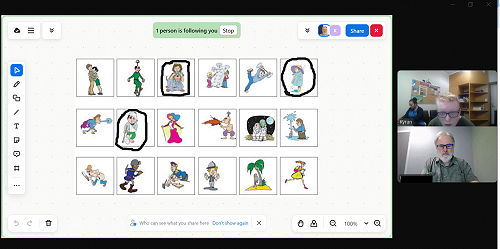 Kyran online challenge using the whiteboard
