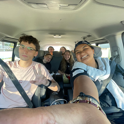 NET team covering plenty of miles in their van