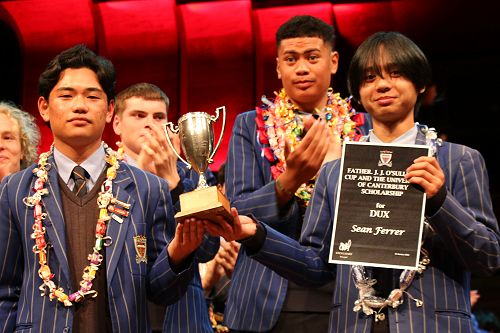 FATHER. J. J. O'SULLIVAN CUP AND THE UNIVERSITY OF CANTERBURY SCHOLARSHIP FOR DUX
