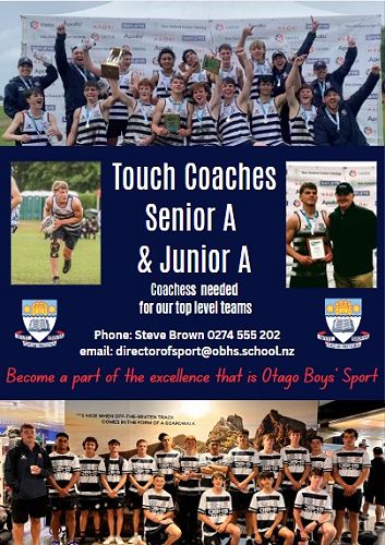 Touch Coaches needed