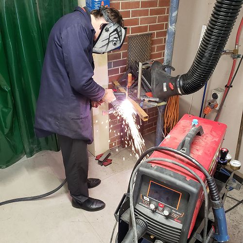 Joel Harris plasma cutting.