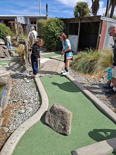 Danni and Lara Golfing