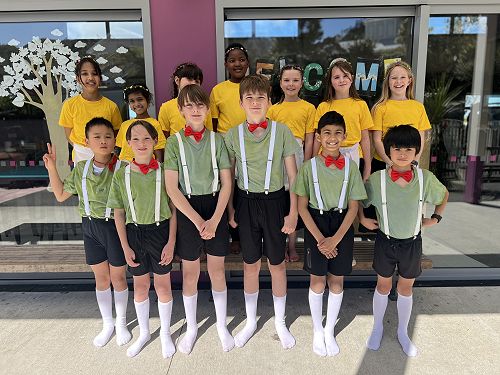 Some of our Kererū students represented England with a maypole dance.