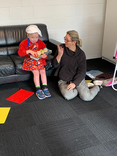 Daniel and Lydia music time at Prebbleton