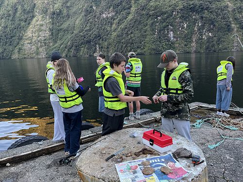 Fishing off the wharf