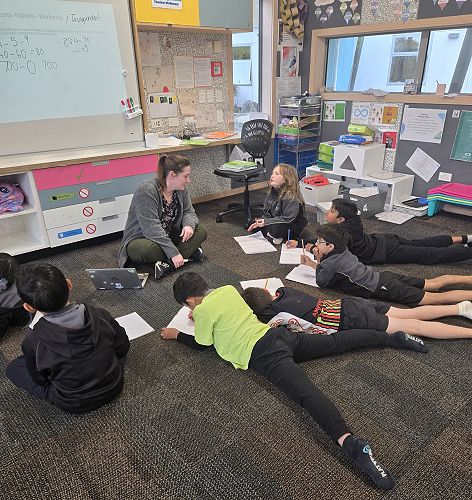 A guided maths group in Koru