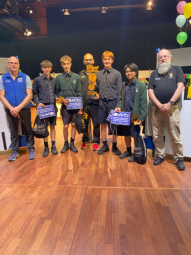 Our Year 9-10 Champions: Ben Talbot, Oliver Laurie, Patrick Nelis and Jin Tumbokon