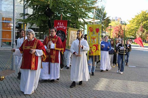 Palm Sunday procession to All Saints Dunedin
