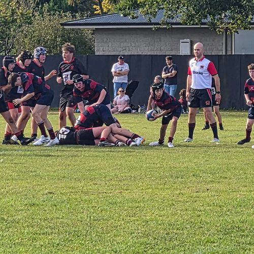 Isaac clearing the ball vs St Bede's
