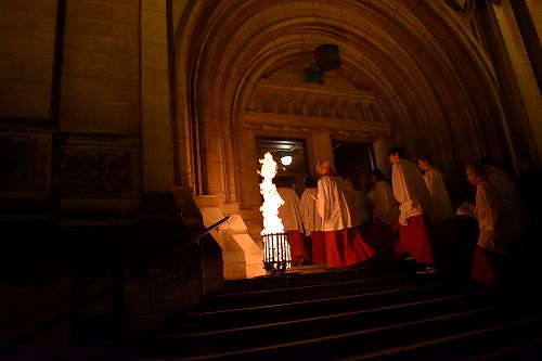 Easter Vigil - Cathedral Choir processes