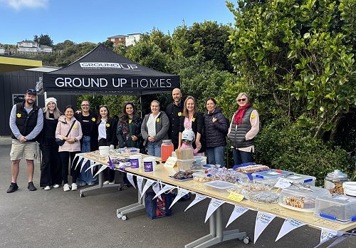 The fantastic support team, all set up and ready to go!