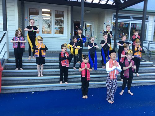 Mataī students did the Ondel Ondell dance to represent Indonesia.
