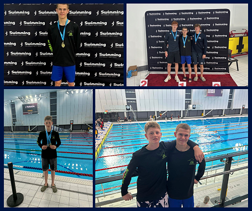 Outstanding Performances by Neo and Declan at the South Island Swimming Championships
