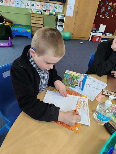 Jacob predicting how many animals will be in a box of animal biscuits