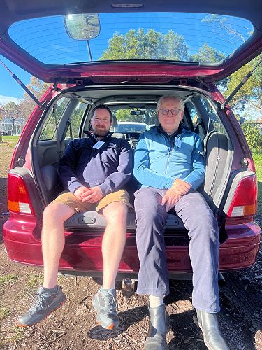 Rev'd Sage Burke and Ven. Nick Mountfort during Clergy Conference free time.