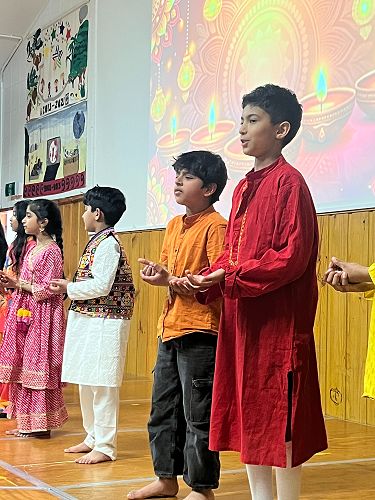 Our senior Indian students sung us a Diwali song to celebrate this special event.