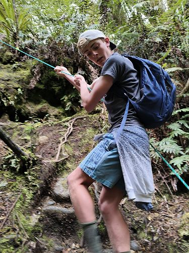 Liam on the Hanging Valley Track