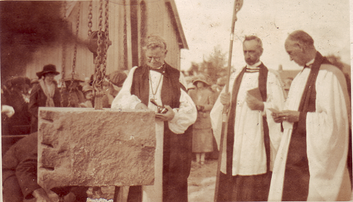 Foundation stone laying by Archbishop Julius March 1925
