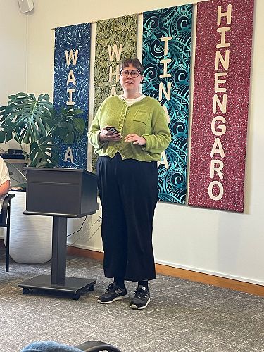 Tayal presenting at the Staff Development Day