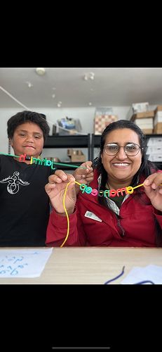 Hands on learning! Jahmiah and Amandeep