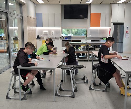 Focused independent work in Pōhutukawa
